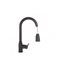 Kitchen Sink Faucet Black Brown Pull-Out Spray Swivel Spout Dispenser