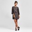 Xhilaration Women's Lace-up Shift Dress - Black - Size:s