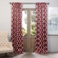 Exclusive Fabrics Trellise Print Blackout Curtain Panel Pair