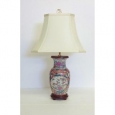 Rose Medallion Oval Vase Table Lamp
