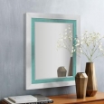 Appalachian Teal Framed Beveled Wall Mirror