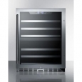 Summit SWC532LBIST 24 Inch Wide 44 Bottle Built-In Dual Zone Wine Cooler