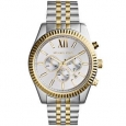 Michael Kors Men's MK8344 Chronograph Silver-Tone Dial Two-Tone Stainless Steel Bracelet Watch