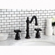 Victorian Oil Rubbed Bronze & Black Widespread Bathroom Faucet