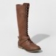 Women's Magda Lace-up Tall Boots - Mossimo Supply Co. Brown 6