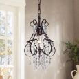 Kerime Antique Bronze Metal and Crystal 1-light Pendant