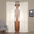 Exclusive Fabrics Solid Cotton Tie-Top Curtain