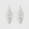 Women's Filigree Cascading Drop Earring - A New Day Silver