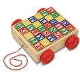 Melissa & Doug Classic ABC Block Cart Toy