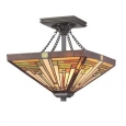 Quoizel Stephen 2-light Vintage Bronze Semi-Flush Mount