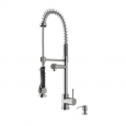 VIGO Zurich Stainless Steel Pull-Down Spray Kitchen Faucet with Soap Dispenser