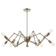 Light Society Arachnid Brass Iron 12-light Chandelier