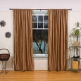 Taupe Rod Pocket Velvet Curtain / Drape / Panel - Piece