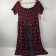 Women's Smocked Off The Shoulder Midi Dress Xhilaration Berry Plus Size Xl