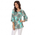 Women's Multi-Color Ornate Floral Top