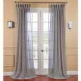 Exclusive Fabrics Nickel Faux Linen Sheer Curtain Panel