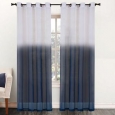 Two-Tone Ombre 84-inch Sheer Curtain Panel - 52 x 84