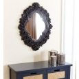 Abbyson Belvedere Black Resin Wall Mirror