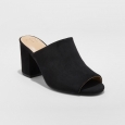 Women's Didi Block Heel Mules - A New Day Black 9