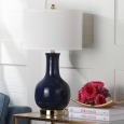 Safavieh Lighting 27.5-inch Louvre Royal Blue Table Lamp