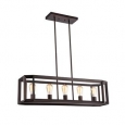 Chloe Industrial 5-light Oil Rubbed Bronze Pendant