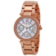 Michael Kors Women's MK5616 'Parker' Rose Goldtone Crystal Watch