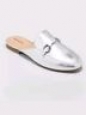 Women's Kona Backless Mule Loafers - Merona Silver 8.5