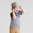 Toddler Boys' Pocket Short Sleeve T-Shirt - Cat & Jack Navy Stripe 3T, Blue