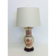 Floral Thai Elephant Porcelain Table Lamp