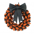 Halloween Fabric Bow Wreath - Hyde and Eek! Boutique