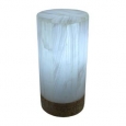 White Marble Artisan Hand Crafted Cylinder Lamp - Off-white
