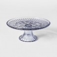 Round Glass Cake Stand 9in Dark Blue - Threshold