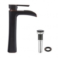 VIGO Niko Bathroom Vessel Faucet in Antique Rubbed Bronze with Pop Up