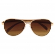 Women's Aviator Sunglass - Wood, Brown