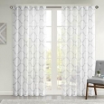 Urban Habitat Austin Embroidered Faux Linen Sheer Curtain Panel