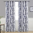 DriftAway Leah Floral Room Darkening Grommet Window Curtains, 2 Panels