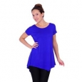 Simply Ravishing Women's Assymetrical Front/Back                          Handkerchief Hem Sleeveless Tunic Top