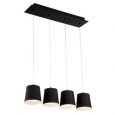 Eurofase Borto 4-Light LED Chandelier, Black Finish