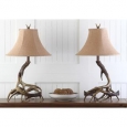 Safavieh Lighting 25-inch Brown Driftwood Table Lamp (Set of 2)