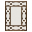 Dark Brown Lattice Frame Mirror