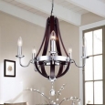 Suremy 5-Light Chrome Metal Pendant