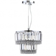 Safavieh Lighting Lulu 4 Light Chrome Glass 10-Inch Adjustable Pendant