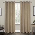 ATI Home Vesta Linen Woven Blackout Grommet Top Curtain Panel Pair