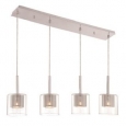 Decor Therapy Steel Glass Rectangular Pendant Light