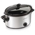 Hamilton Beach Silver Stay or Go 6 Quart Slow Cooker