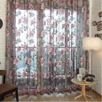 Home Floral Sheer Voile Curtain Panel Tulle Window Curtains 78.8inch x 39.4inch (L x W)