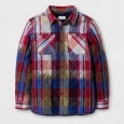 Boys' Plaid Jacket - Cat & Jack Blue/red L