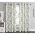 Rebecca 2-Pack Flower Printed Room Darkening Grommet Panels, Teal, 76x84 Inches