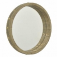 Wood Mirror - Brown - Large - Benzara