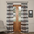 Exclusive Fabrics Organza Horizontal Stripe Sheer Curtain Panel